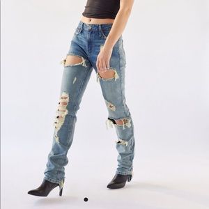 BGD Mid-Rise Skinny Jean- Distressed Indigo